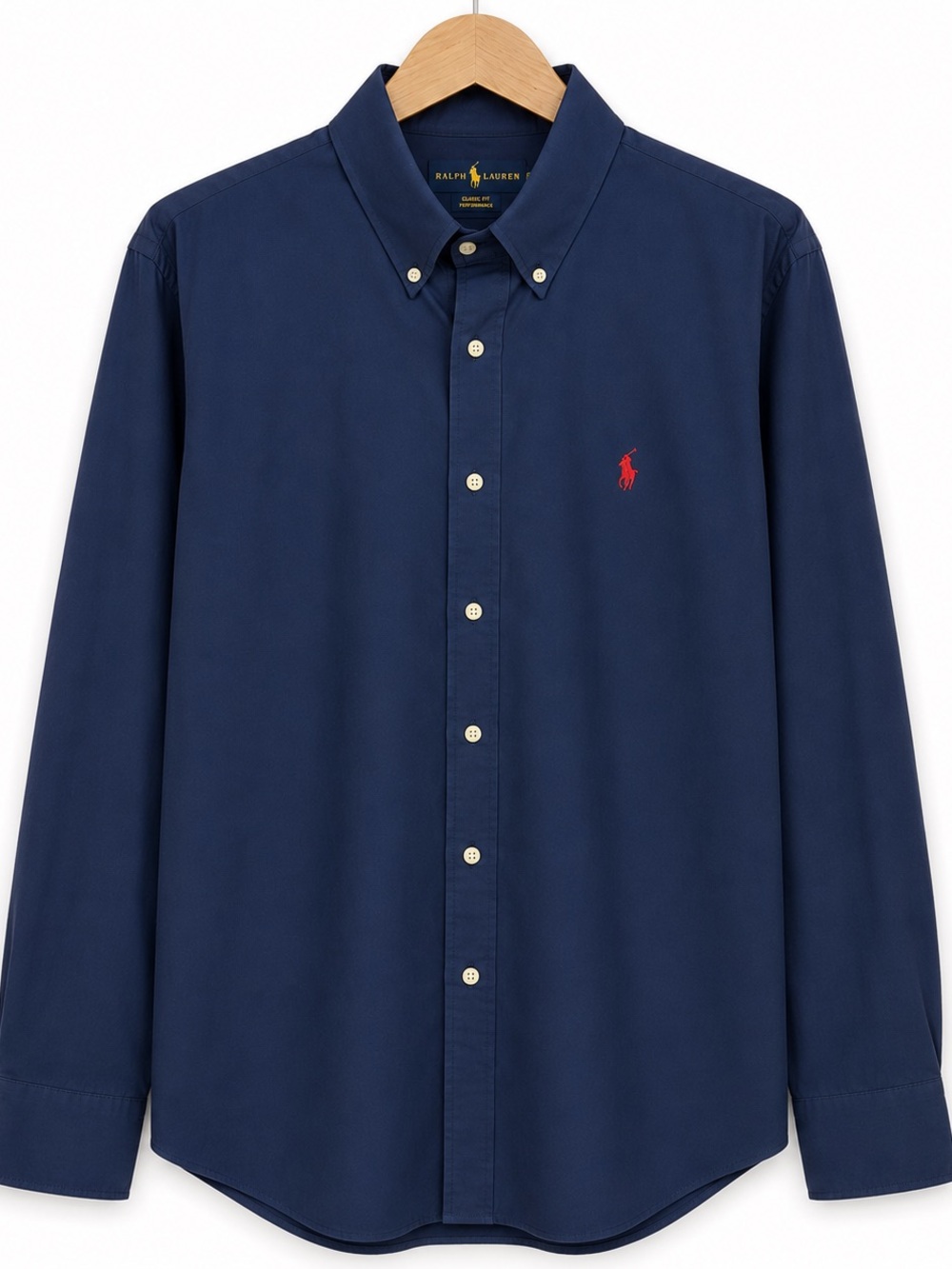 NWT Ralph Lauren Performance Button Down Shirt XXL Navy Stretch Moisture Wicking